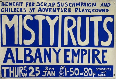 Lot 96 - PUNK - ORIGINAL THE RUTS / MISTY IN ROOTS CONCERT POSTER C 1979.