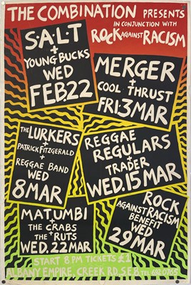 Lot 97 - PUNK/REGGAE - THE LURKERS / RUTS / MATUMBI - ORIGINAL 1978 DEPTFORD ALBANY POSTER.