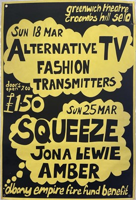 Lot 98 - SQUEEZE / ALTERNATIVE TV - ORIGINAL 1979 CONCERT POSTER.