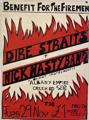 Lot 99 - DIRE STRAITS - VERY EARLY 1977 DEPTFORD ALBANY CONCERT POSTER.