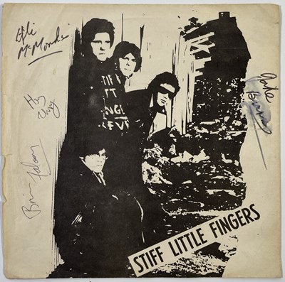 Lot 497 - PUNK - FULLY SIGNED ORIGINAL COPY OF STIFF LITTLE FINGERS - 'SUSPECT DEVICE'.