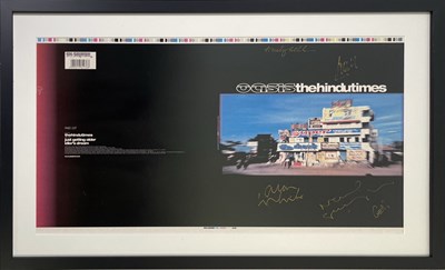 Lot 607 - OASIS - FULLY SIGNED 'HINDU TIMES' PROOF SLEEVE.