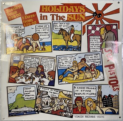 Lot 655 - THE SEX PISTOLS - ORIGINAL HOLIDAYS IN THE SUN POSTER.