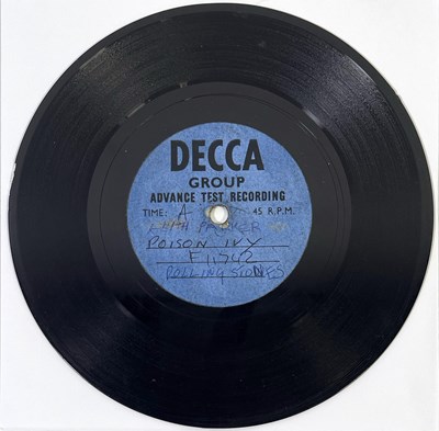 Lot 47 - THE ROLLING STONES - POISON IVY C/W FORTUNE TELLER 7" (ORIGINAL UK ACETATE RECORDING - DECCA F 11742)