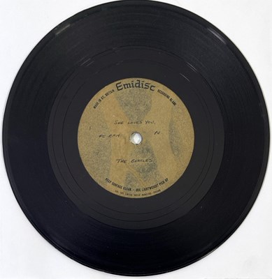 Lot 48 - THE BEATLES - SHE LOVES YOU 7" (ORIGINAL SINGLE-SIDED EMIDISC ACETATE RECORDING)