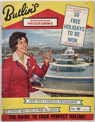 Lot 391 - THE BEATLES - ORIGINAL BUTLINS PROGRAMME WITH RINGO FEATURE.