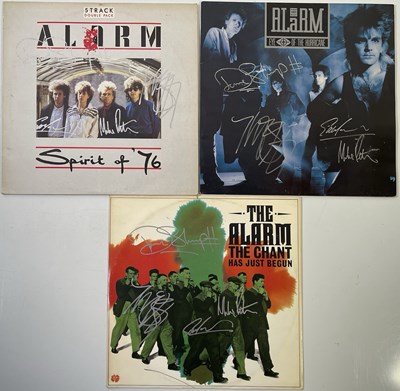 Lot 298 - THE ALARM - THREE SIGNED LPS.