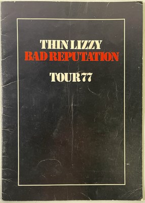 Lot 299 - THIN LIZZY - PHIL LYNOTT/BRIAN ROBERTSON SIGNED PROGRAMME.