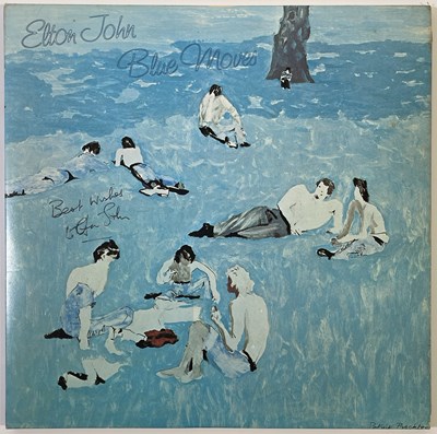 Lot 504 - ELTON JOHN - SIGNED COPY OF 'BLUE MOVES'.