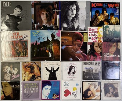 Lot 305 - FEMALE STARS - LPS AND 7" SIGNED.