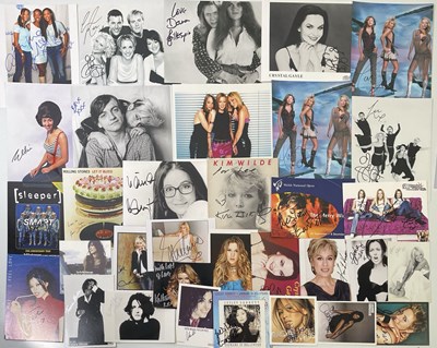 Lot 307 - FEMALE STARS - SIGNED ITEMS.