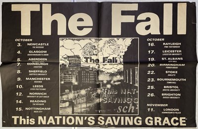 Lot 593 - THE FALL - LARGE ORIGINAL TOUR POSTER FOR '...NATION'S SAVING GRACE'.