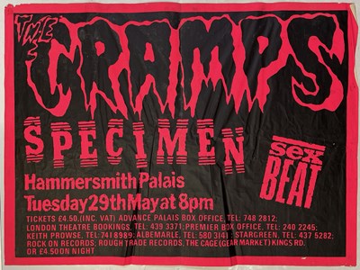 Lot 223 - THE CRAMPS - ORIGINAL HAMMERSMITH PALAIS 1984 CONCERT POSTER.