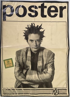 Lot 660 - SEX PISTOLS INTEREST - JOHNNY ROTTEN SIGNED PIL POSTER.