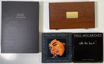 Lot 84 - PROMOTIONAL BOX SETS INC BRUCE SPRINGSTEEN HUMAN TOUCH/LUCKY TOWN WOODEN CD SET.