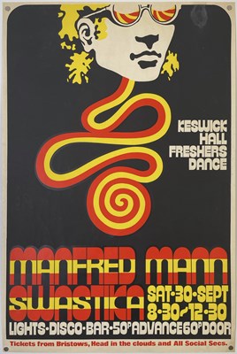 Lot 455 - MANFRED MANN - 1973 NORWICH CONCERT POSTER.