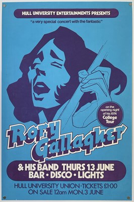 Lot 459 - RORY GALLAGHER - ORIGINAL 1974 CONCERT POSTER.