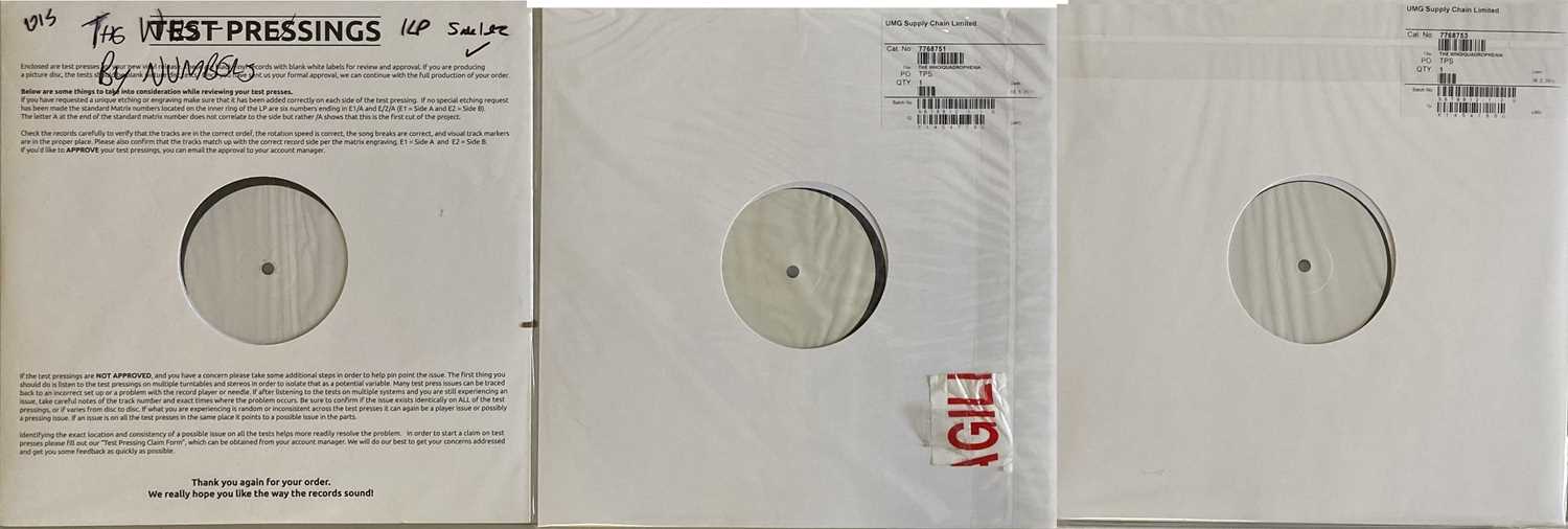 Lot 93 - THE WHO - QUADROPHENIA AND WHO BY NUMBERS WHITE LABEL TEST PRESSINGS.
