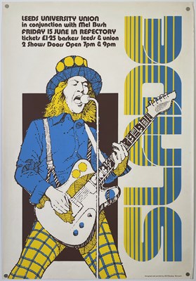 Lot 463 - SLADE - ORIGINAL 1970S LEEDS CONCERT POSTER.