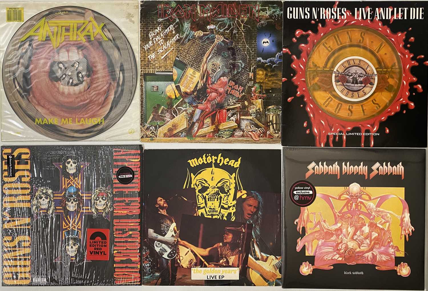 Lot 5 - 80'S HEAVY METAL LP, 12" & 7" BUNDLE PACK - MOTORHEAD, IRON MAIDEN, MEGADETH ECT.