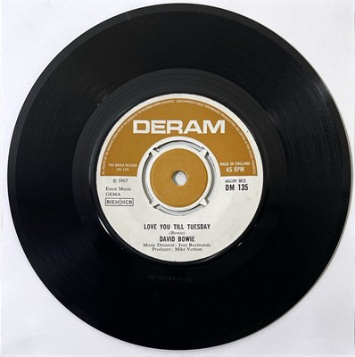 Lot 75 - DAVID BOWIE - LOVE YOU TILL TUESDAY 7" (ORIGINAL UK STOCK COPY - DERAM DM 135 - EX+)