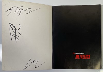 Lot 508 - METALLICA - SIGNED 'NOTHING ELSE MATTERS' BOOK.
