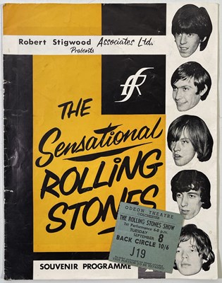 Lot 375 - THE ROLLING STONES - ORIGINAL PROGRAMME AND TICKET STUB.