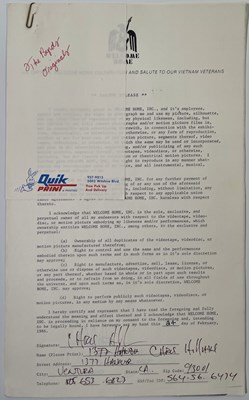 Lot 403 - 1986 WELCOME HOME CONCERT - PERFORMER SIGNED CONTRACTS - THE BYRDS.