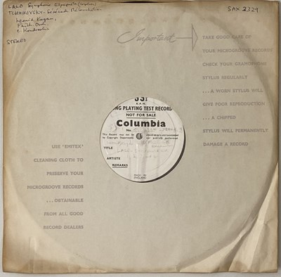 Lot 40 - LEONID KOGAN, KYRIL KONDRASHIN, LALO, TCHAIKOVSKY - LALO SYMPHONIE ESPAGBNOLE (TEST PRESS)