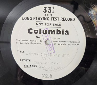 Lot 40 - LEONID KOGAN, KYRIL KONDRASHIN, LALO, TCHAIKOVSKY - LALO SYMPHONIE ESPAGNOLE (TEST PRESS)