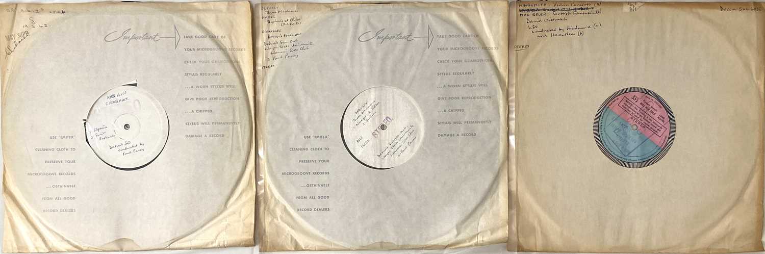 Lot 38 - UK DECCA & MERCURY TEST PRESSING/FACTORY SAMPLE CLASSICAL LP'S