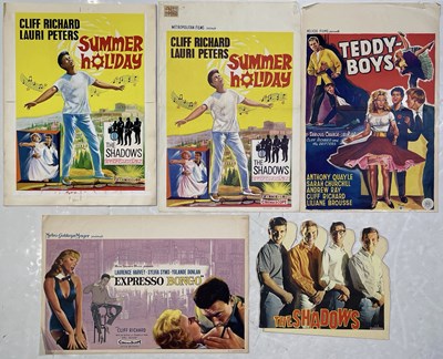 Lot 470 - CLIFF RICHARD - ORIGINAL HANDPAINTED POSTER DESIGN FOR 'SUMMER HOLIDAY'.