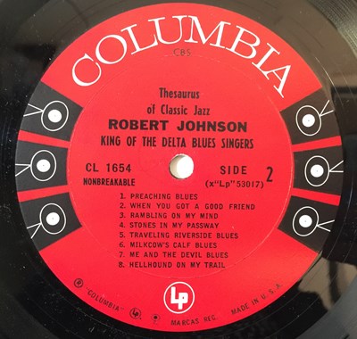 Lot 254 - ROBERT JOHNSON - KING OF THE DELTA BLUES SINGERS LP (US 6 EYE MONO - CL 1654)