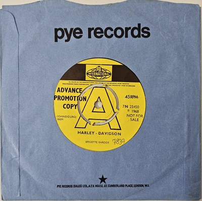 Lot 67 - BRIGETTE (SIC. BRIGITTE) BARDOT - HARLEY - DAVIDSON 7" (ORIGINAL UK PROMO - PYE INTERNATIONAL 7N 25450)