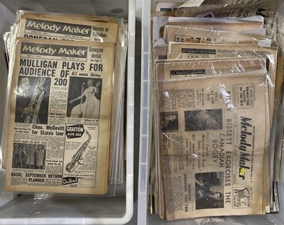 Lot 134 - LARGE COLLECTION OF MAGAZINES INC MELODY MAKER 1950S.