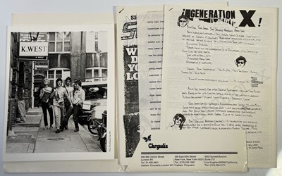 Lot 627 - PUNK - GENERATION X - ORIGINAL 1977 PRESS KIT.