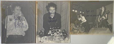 Lot 661 - SEX PISTOLS - GROUP OF ORIGINAL CHALKIE DAVIS SIGNED PHOTOGRAPHS.