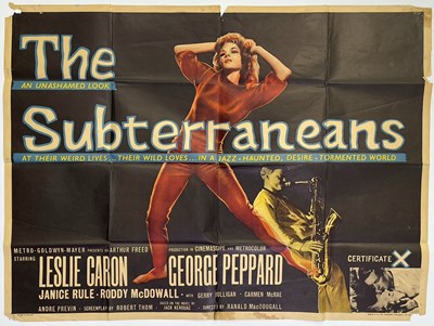 Lot 232 - THE SUBTERRANEANS (1960) - JACK KEROUAC - ORIGINAL UK QUAD POSTER.