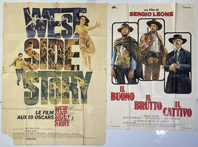 Lot 233 - CLINT EASTWOOD - ORIGINAL ITALIAN TWO-SHEET POSTER FOR 'THE GOOD, THE BAD, THE UGLY' RR.