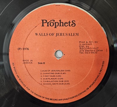 Lot 171 - THE PROPHETS - WALLS OF JERUSALEM - SUPER RARE DUB ROOTS (YABBY YOU/KING TUBBY) LP
