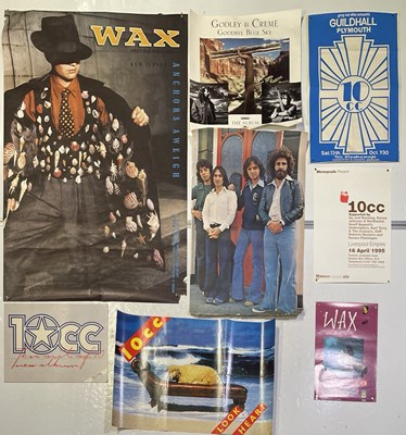Lot 407 - 10CC - LARGE COLLECTION OF POSTERS INC PLYMOUTH CONCERT POSTER.