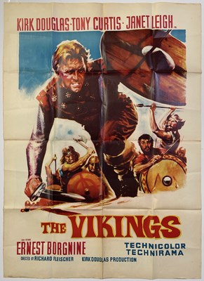 Lot 242 - THE VIKINGS (1958) - ORIGINAL PAKISTANI FILM POSTER.