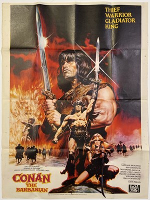 Lot 247 - CONAN THE BARBARIAN (1982) - ORIGINAL PAKISTANI FILM POSTER.