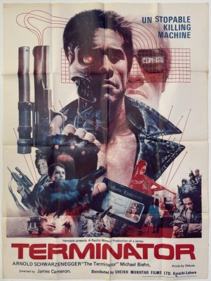 Lot 248 - THE TERMINATOR (1984) - ORIGINAL PAKISTANI FILM POSTER.