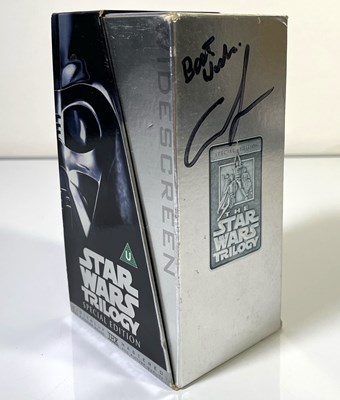 Lot 316 - STAR WARS - SPECIAL EDITION VHS SET SIGNED BY GEORGE LUCAS.