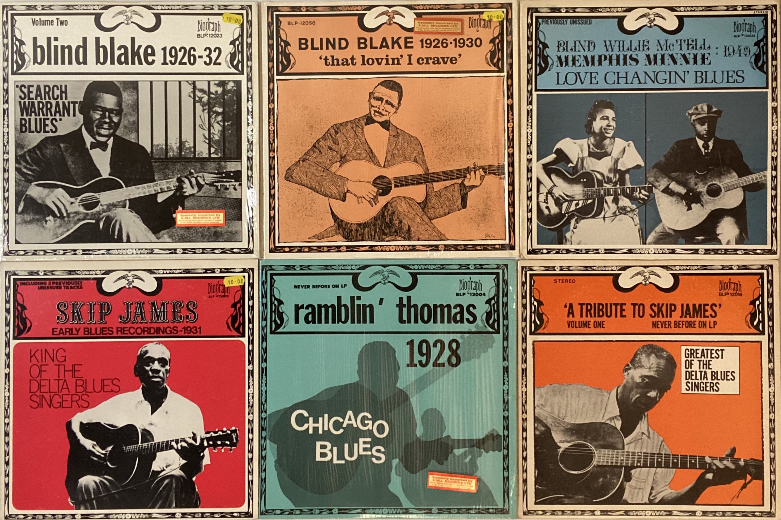 Bls Discography Lot 273 - BIOGRAPH LABEL BLUES - LP COLLECTION