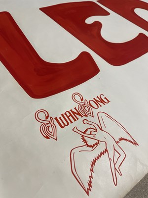 Lot 533 - LED ZEPPELIN - RARE ORIGINAL EARL'S COURT 1975 CONCERT BANNER.