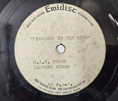Lot 103 - LEONARD COHEN - DIAMONDS IN THE MINE 7" (ORIGINAL UK EMIDISC ACETATE RECORDING)