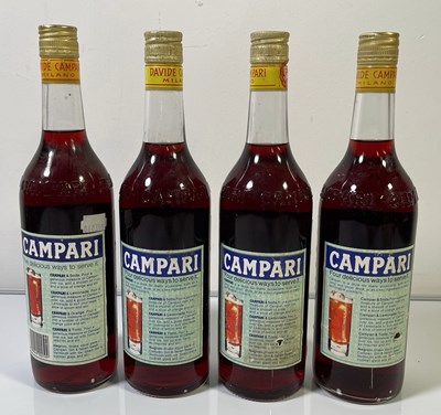 Lot 51 - FOUR BOTTLES OF VINTAGE CAMPARI.