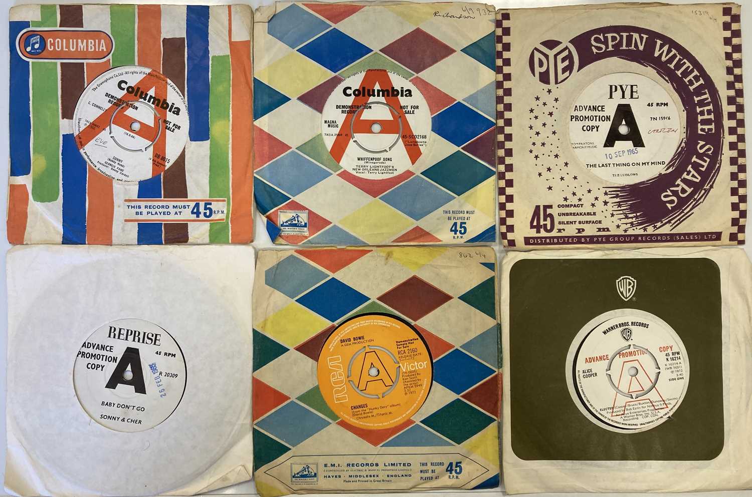 Lot 301 - 60s/70s ROCK & POP 7" DEMOS